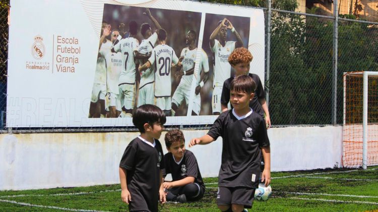 Escola da Fundação Real Madrid alia aulas, quadras de areia e espaço para festas